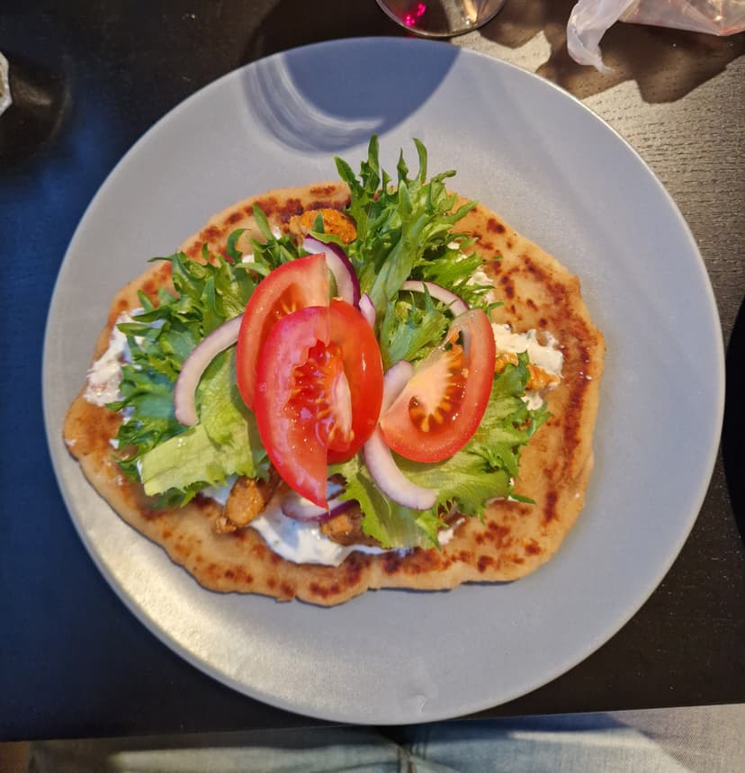 Gyros med hjemmelaget pita